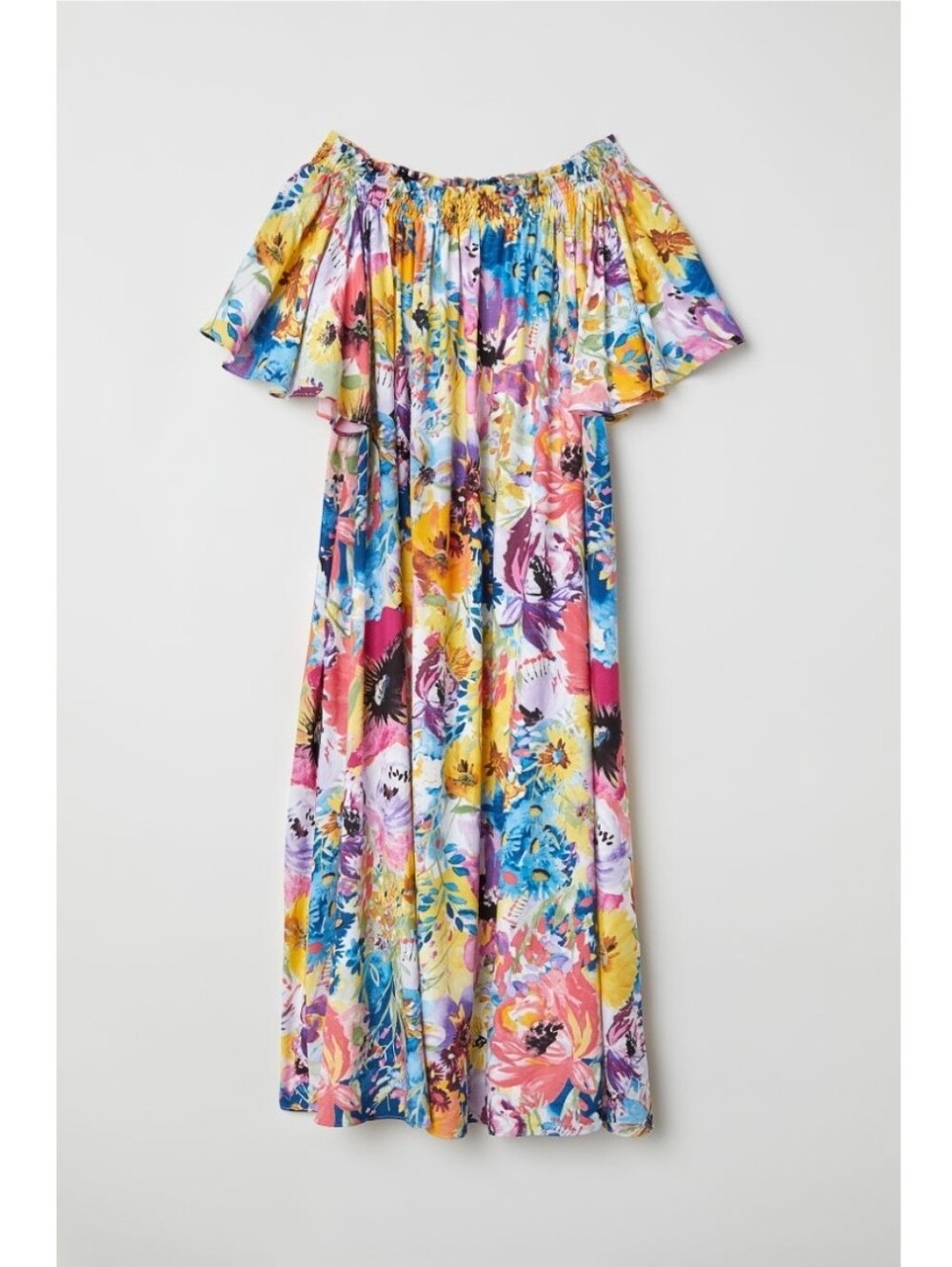 H&M Viscose  Flora Off the Shoulder Dress: MEDIUM